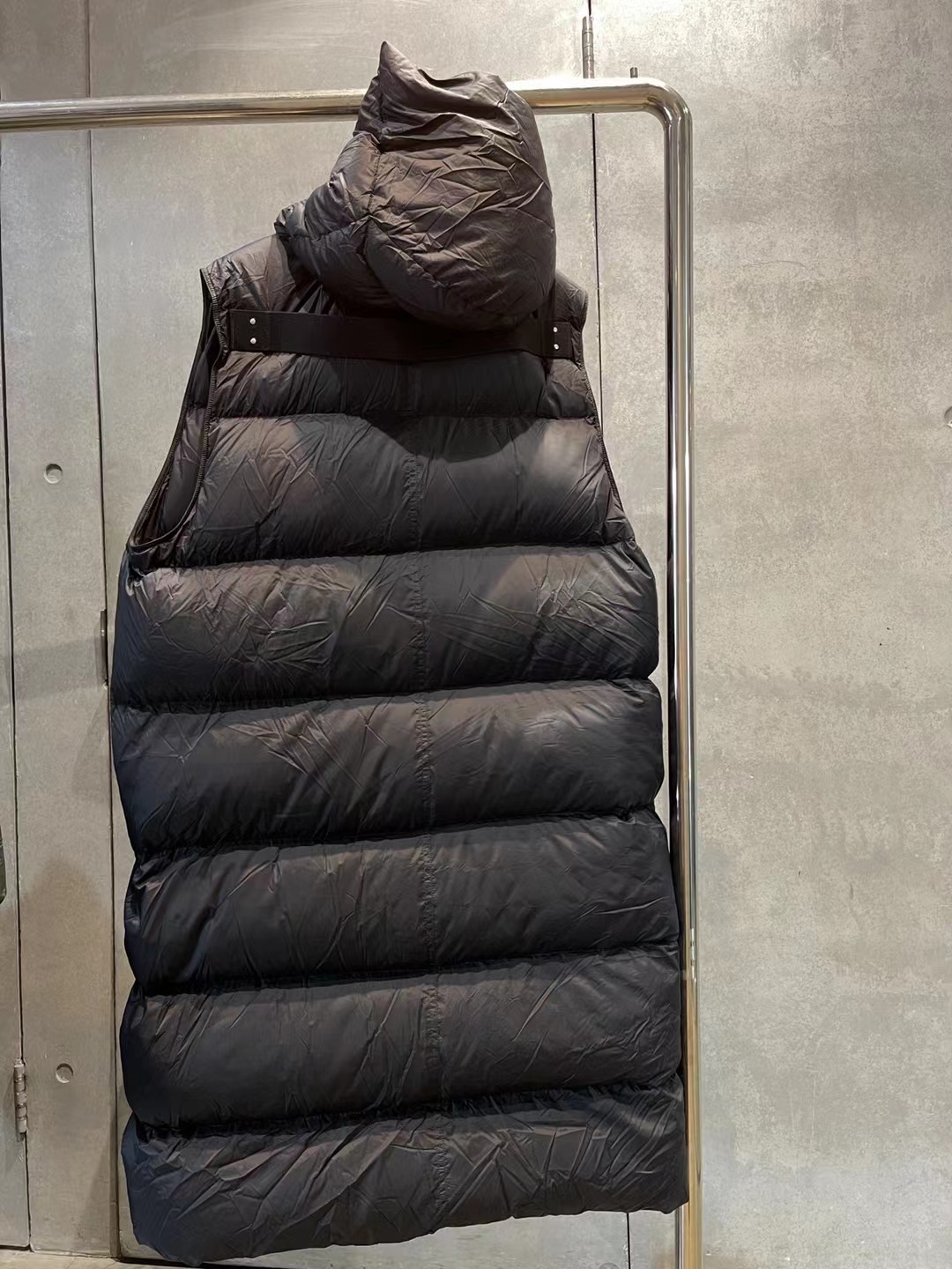 Rick Owens Liner Sleeveless Puffer Jacket In Black