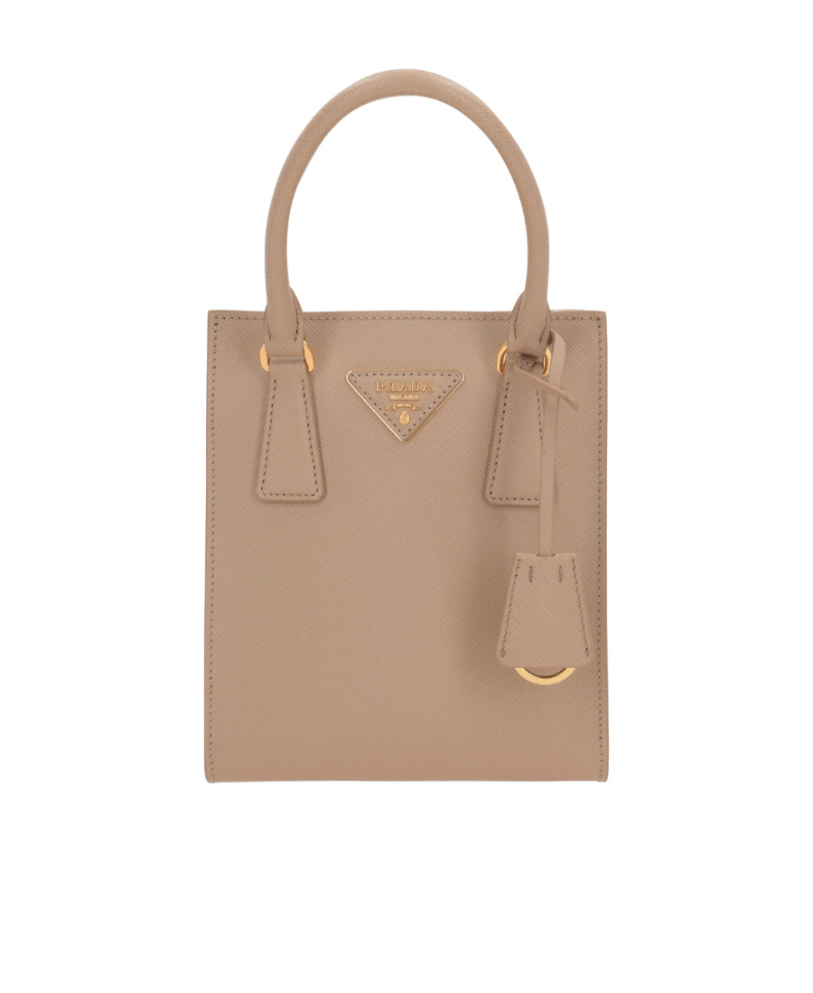 Prada Mini Zip Saffiano Leather Crossbody Bag In Yellow