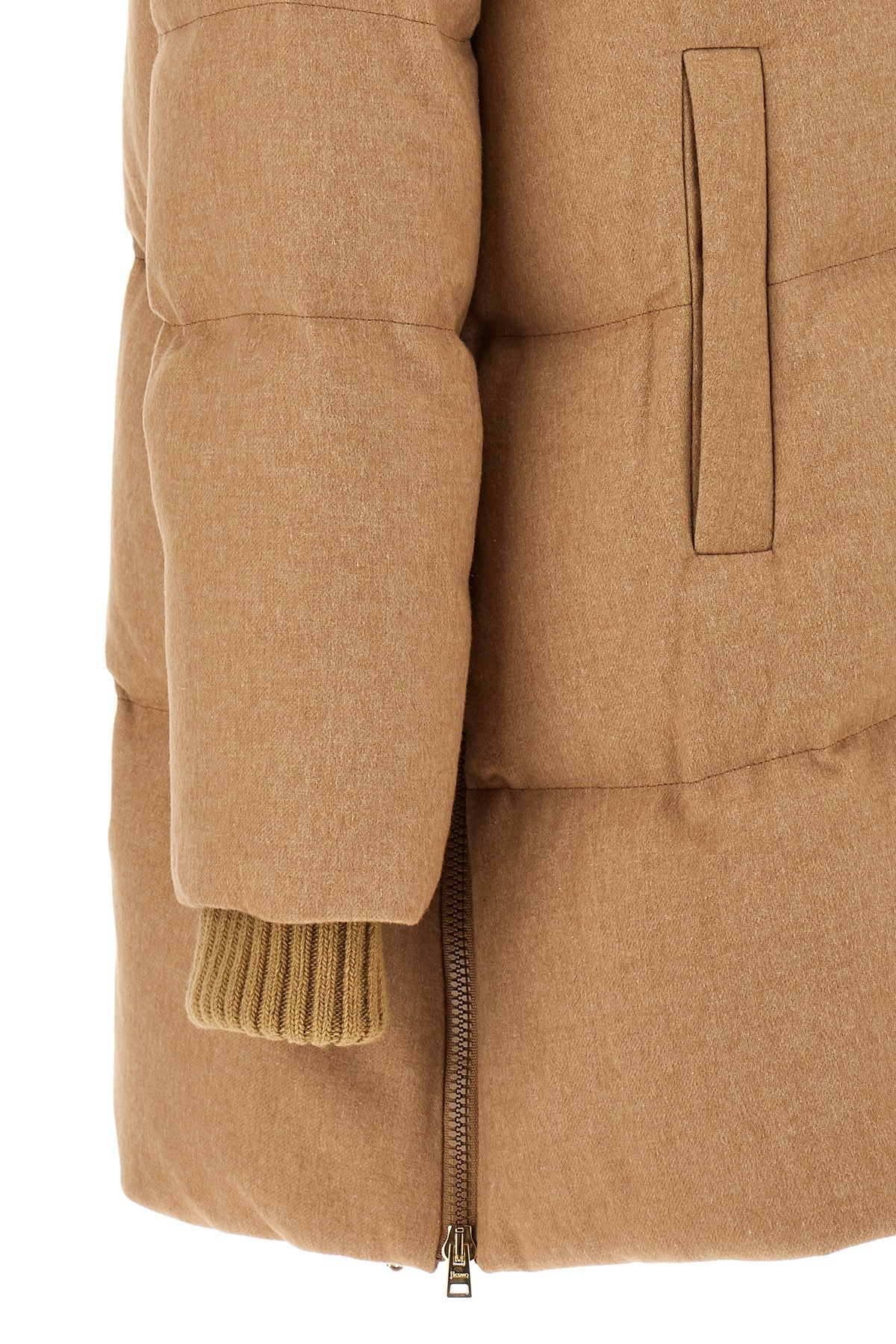 Shop Herno Insulated Hooded Coat In Nude