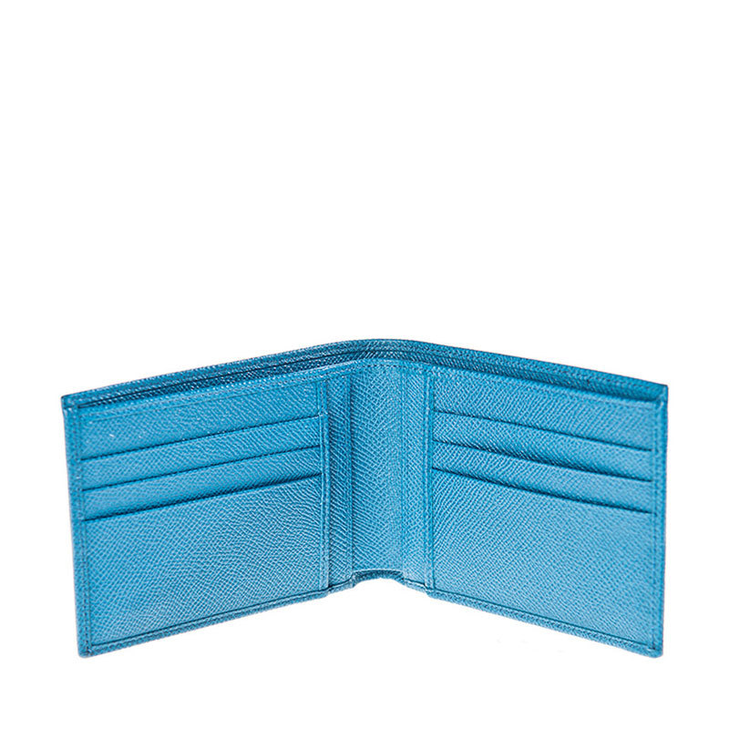 Dolce & Gabbana Logo Details Wallet In Blue
