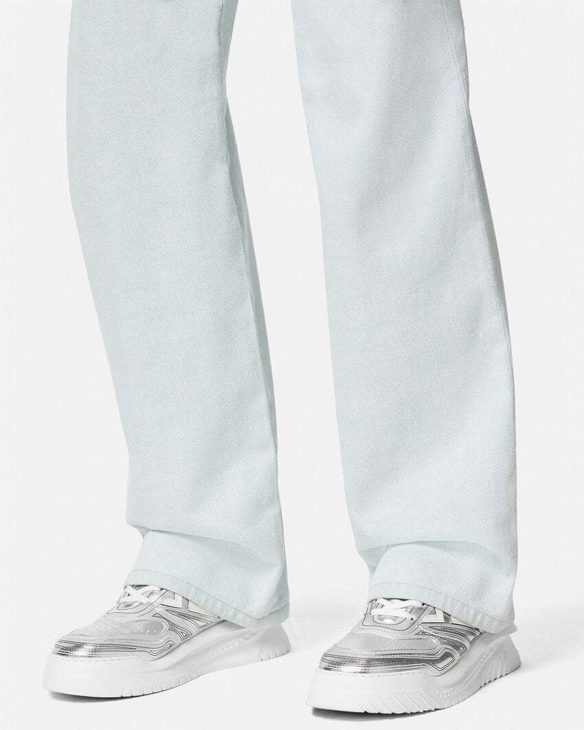 Versace Odissea Low Top Sneakers In Gray