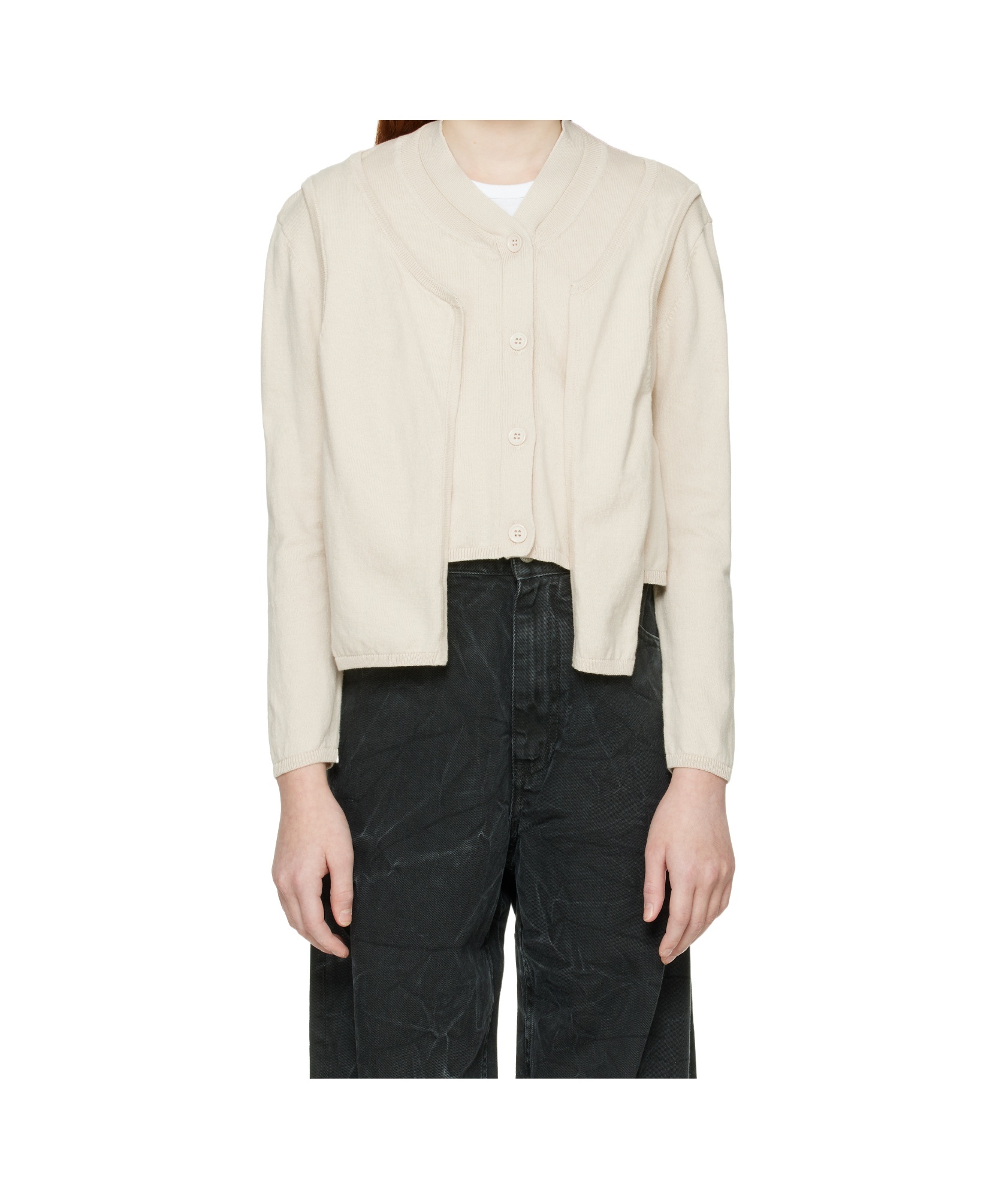 MM6 MAISON MARGIELA LAYERED CARDIGAN