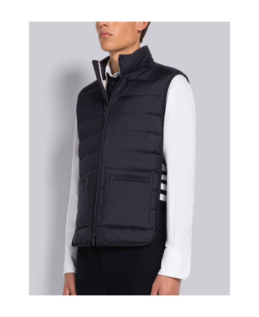 Thom Browne Down-feather Padded Gilet In Blue
