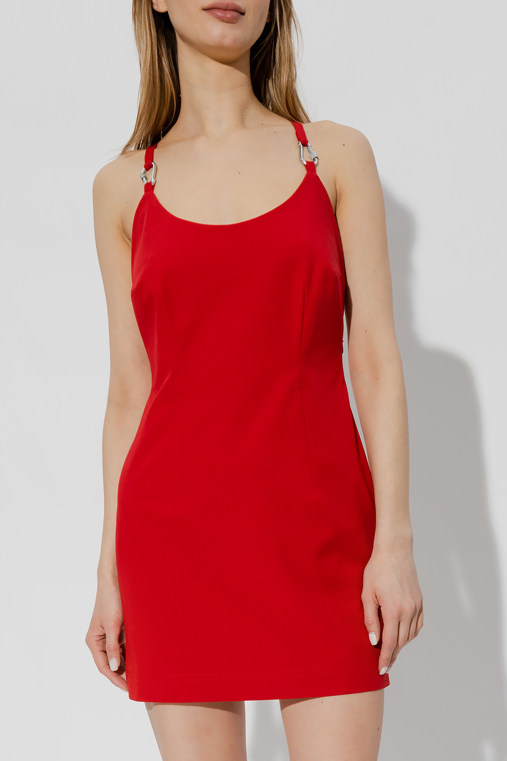 Heron Preston Thin Shoulder Strap Dress In Red