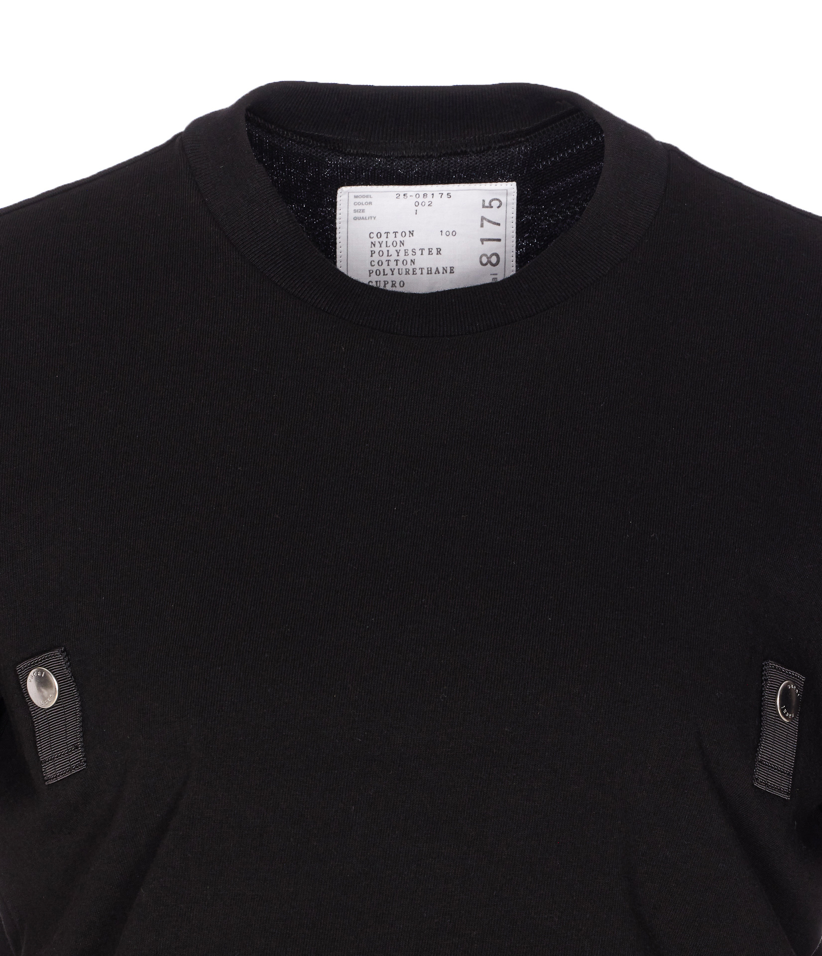 Sacai Asymmetrical Side-split T-shirt In Black