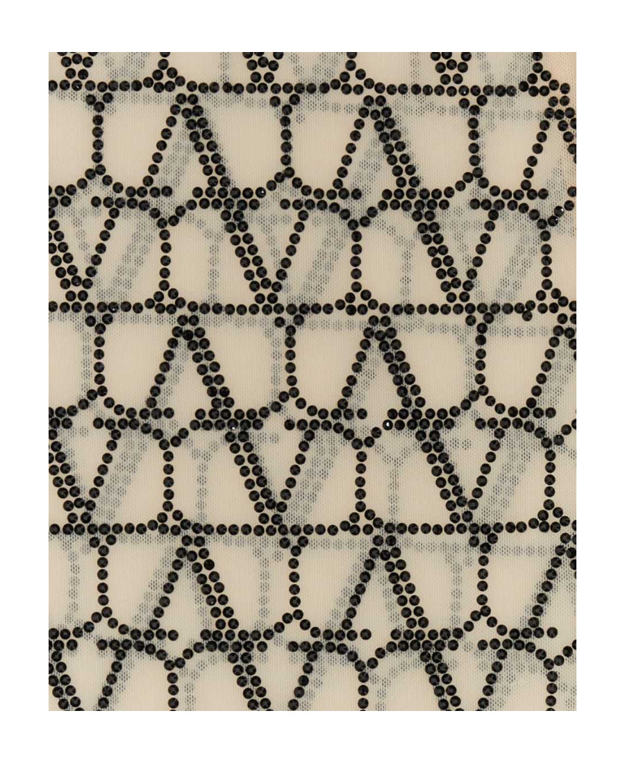 Valentino All-over Patterned Tights In Nude