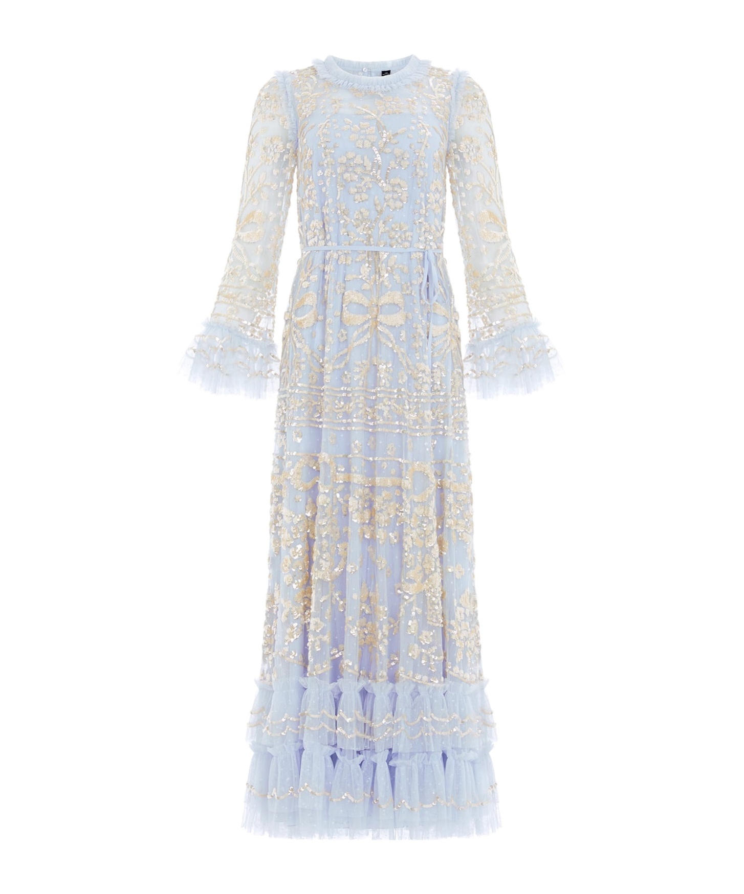 Needle & Thread Sequin Dress In White