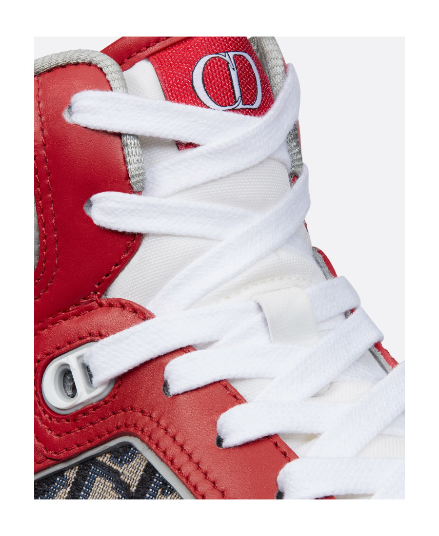 Dior Oblique High-top Sneakers Men In Red