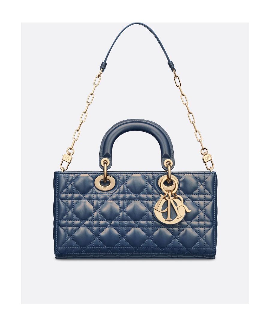 Dior Medium Lady D-joy Shoulder Bag In Blue