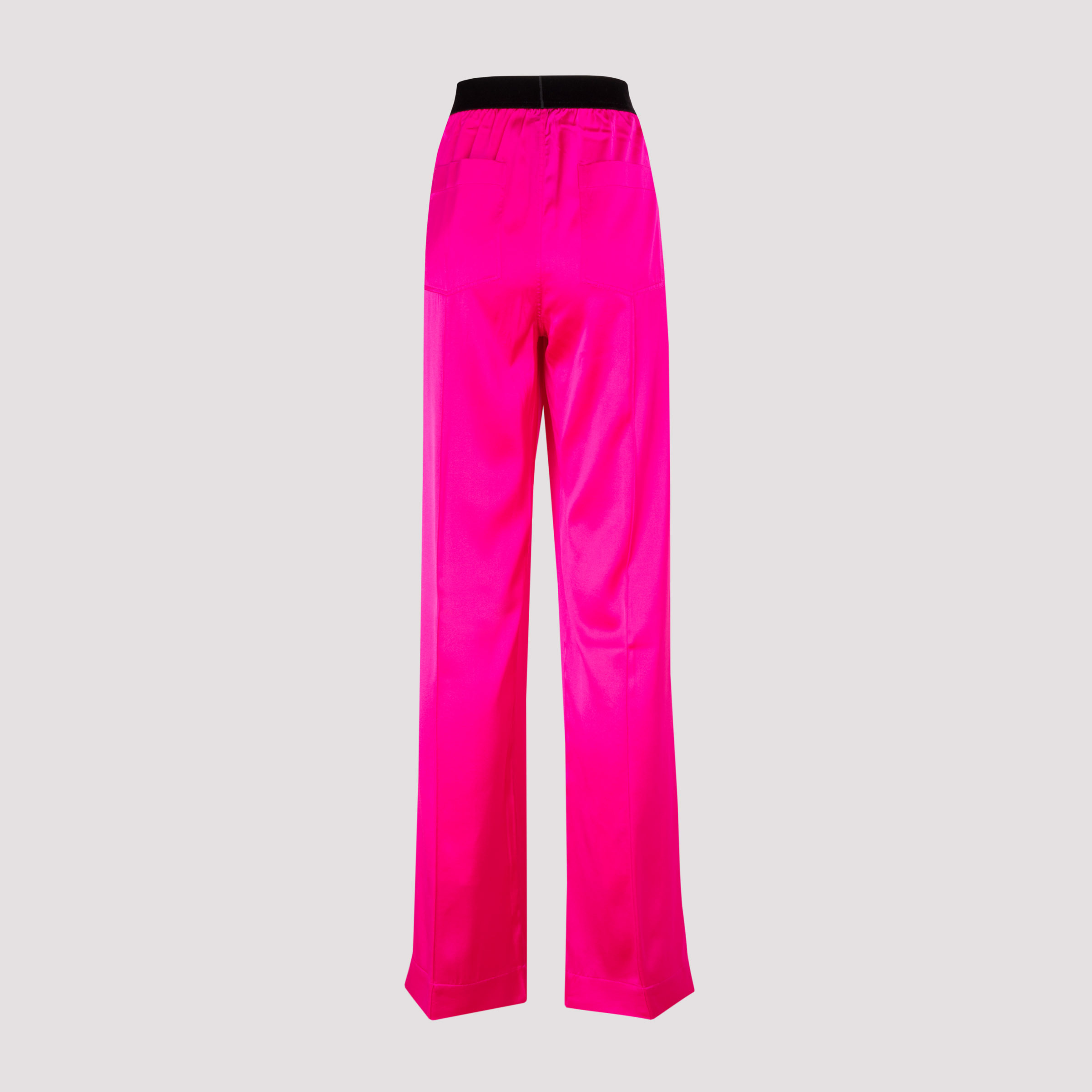 Tom Ford Logo-patch Straight-leg Trousers In Pink