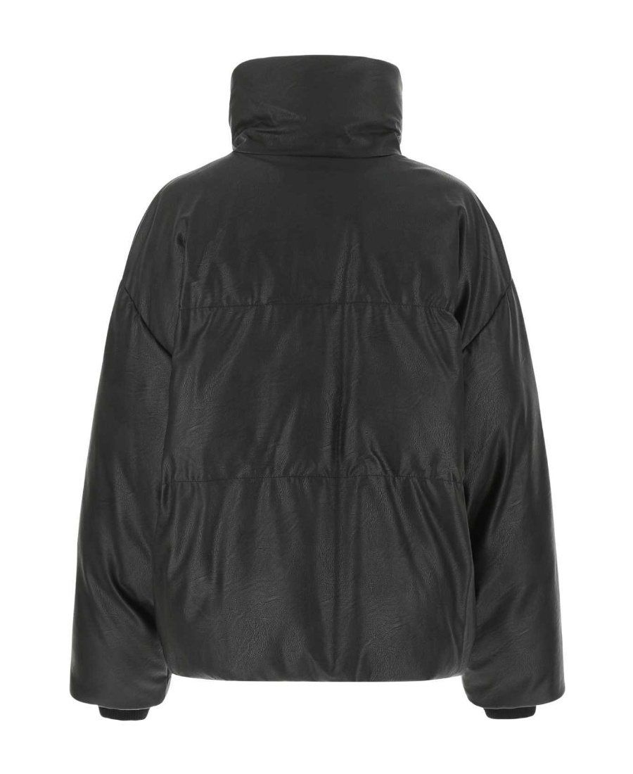 Shop Stella Mccartney Polished-finish Padded Coat In Black