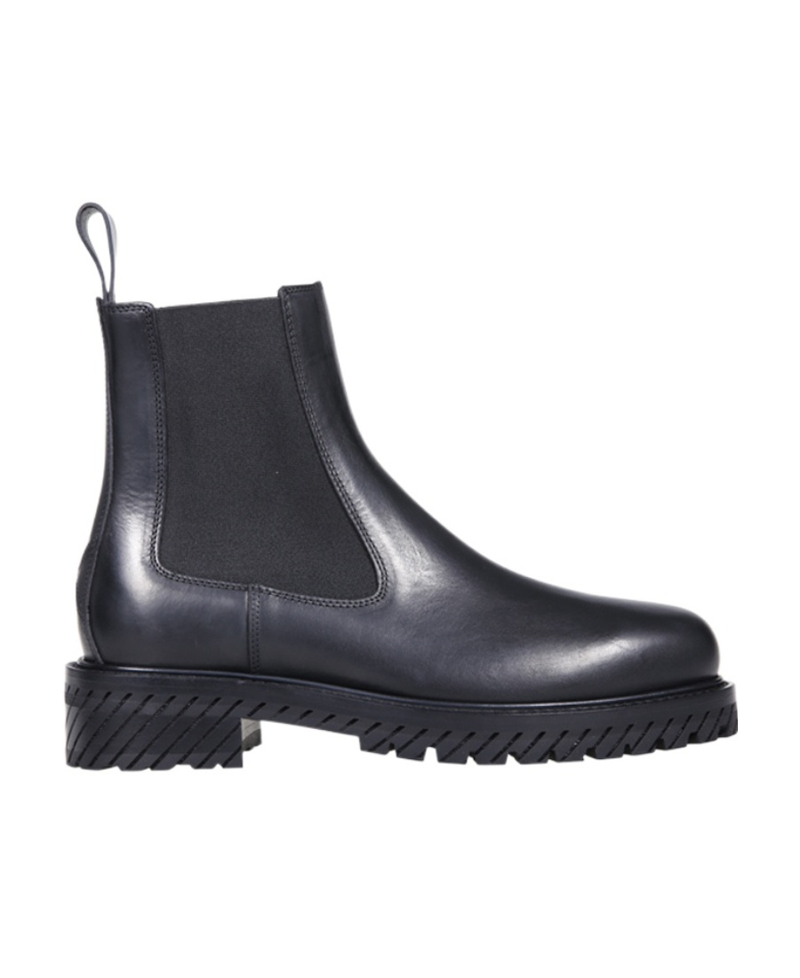 Off-white Off White Combat Ankle Boots In Black