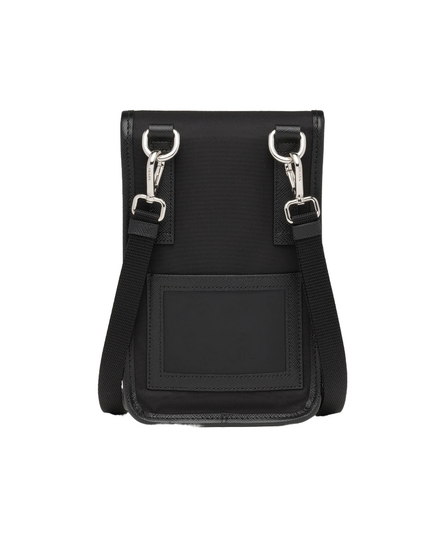 Prada Re-nylon Recycled Nylon Mobile Phone Bag In Black