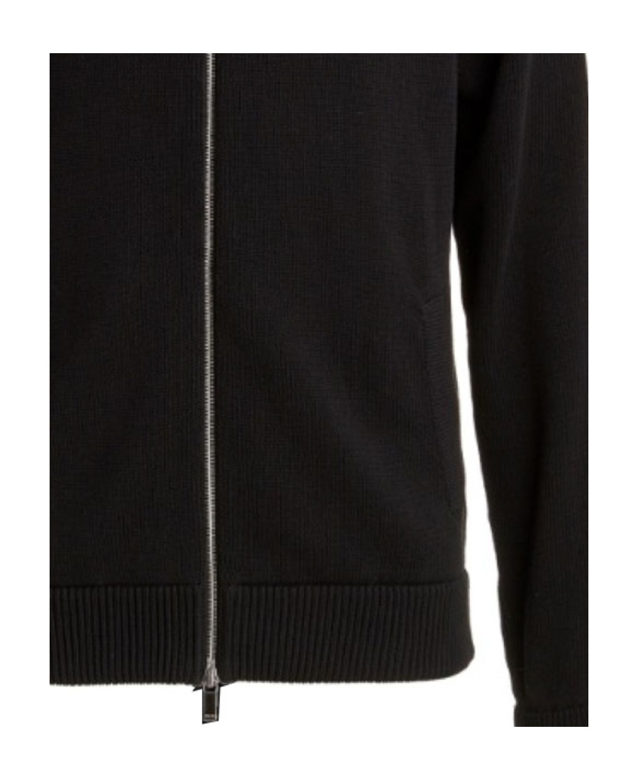 Dior Zippered Knitted Cardigan In Black