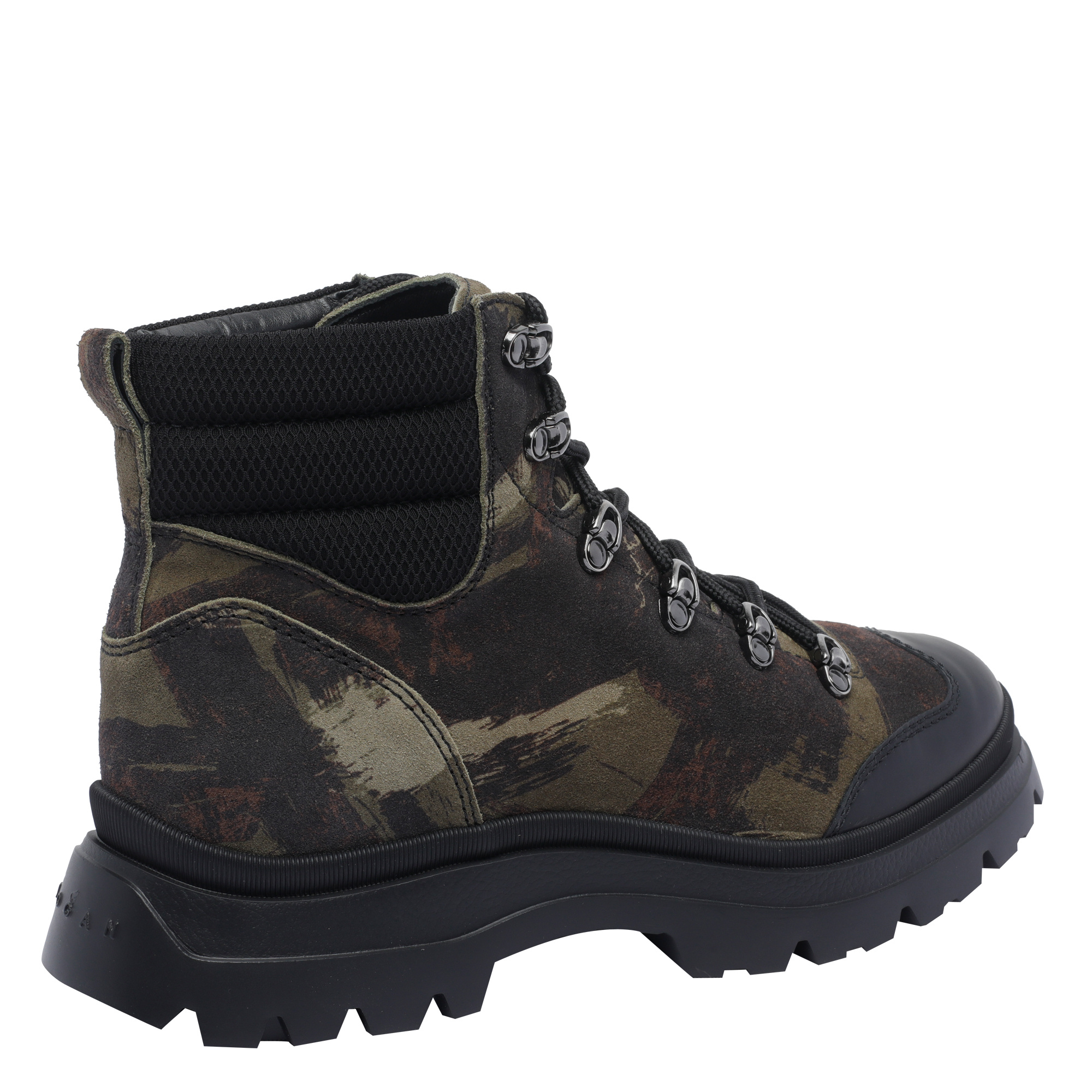 Hogan Camouflage High-top Leather Booties In Multi