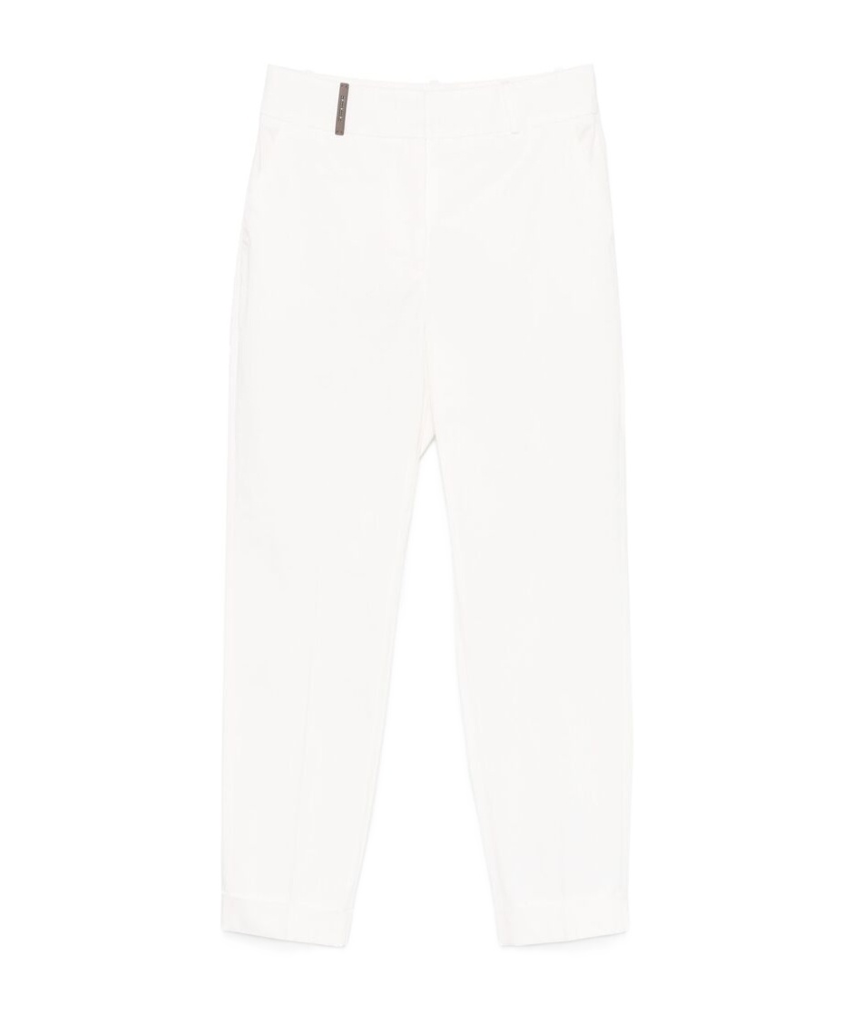 Peserico Pressed-crease Trousers In White