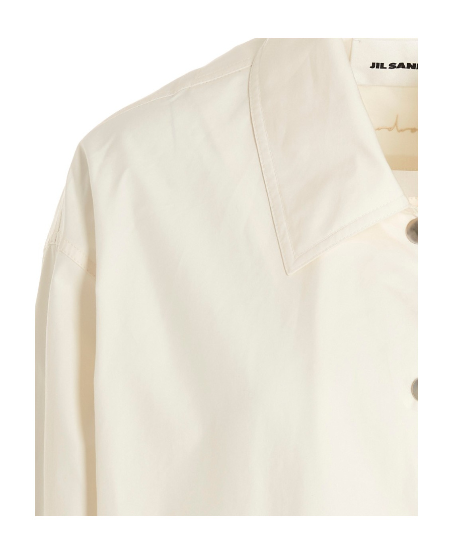 Jil Sander Logo-print Shirt Jacket In White