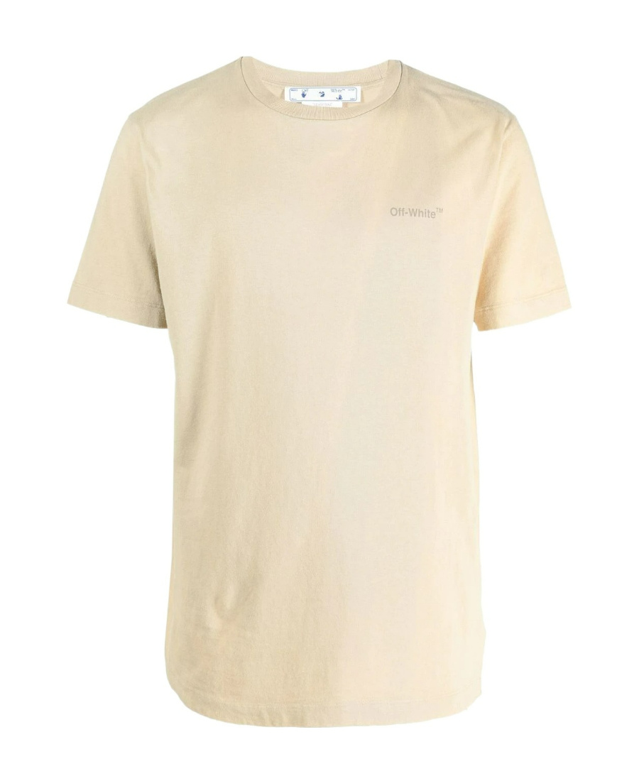 Off-white Logo-print Short-sleeve T-shirt In Nude