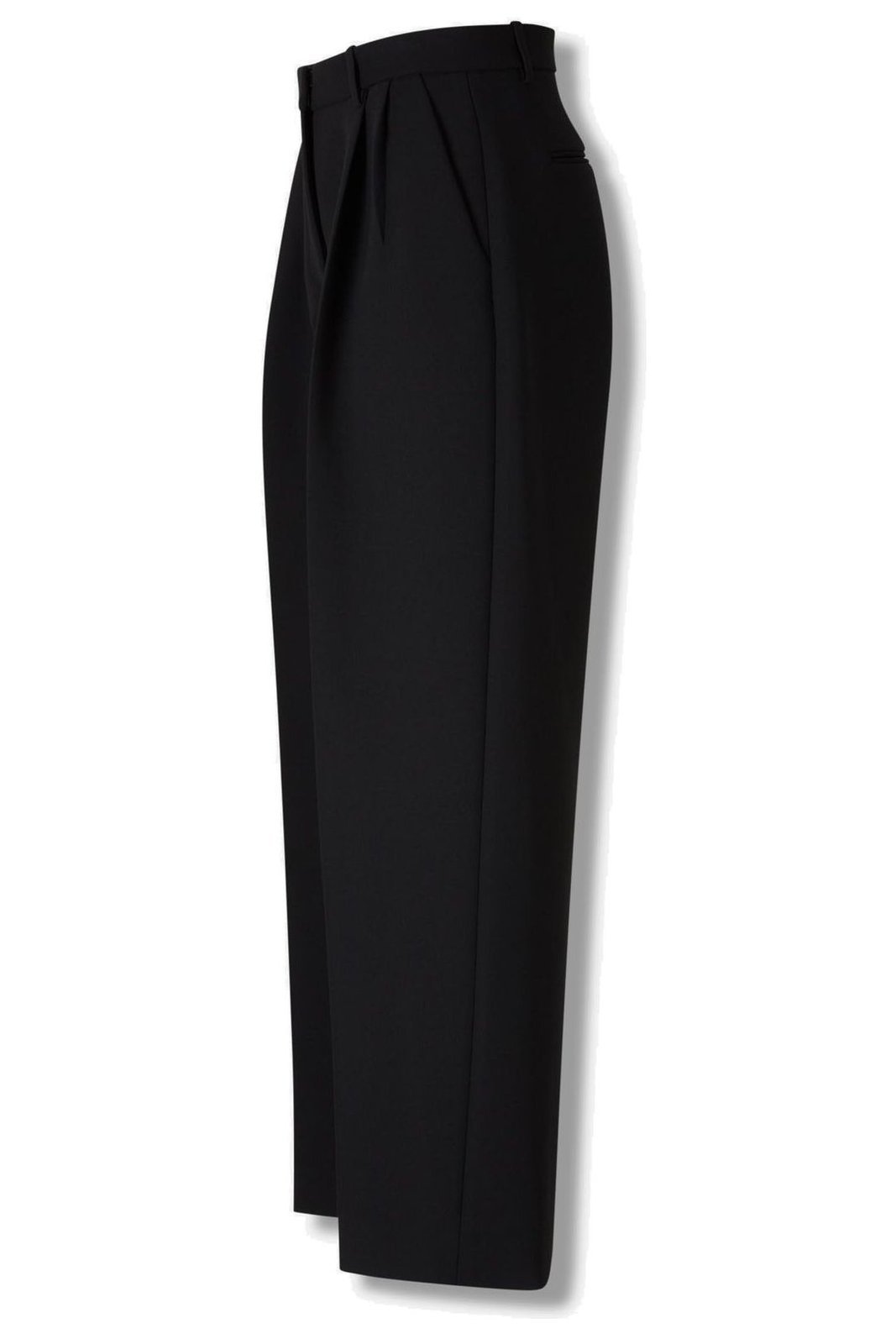 Khaite Pleated High-waisted Trousers In Black