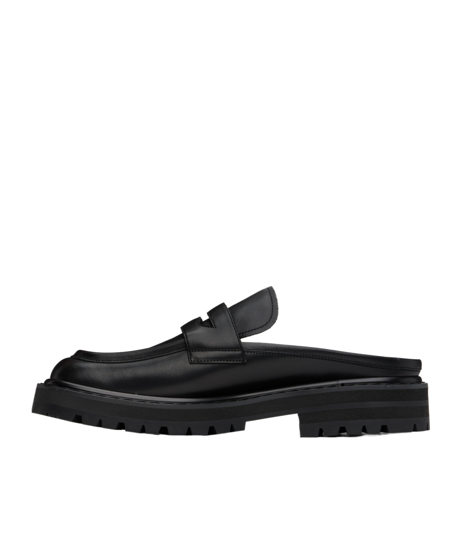 Marni Black Leather Piercing 2.0 Chunky Sabot Loafer In Black