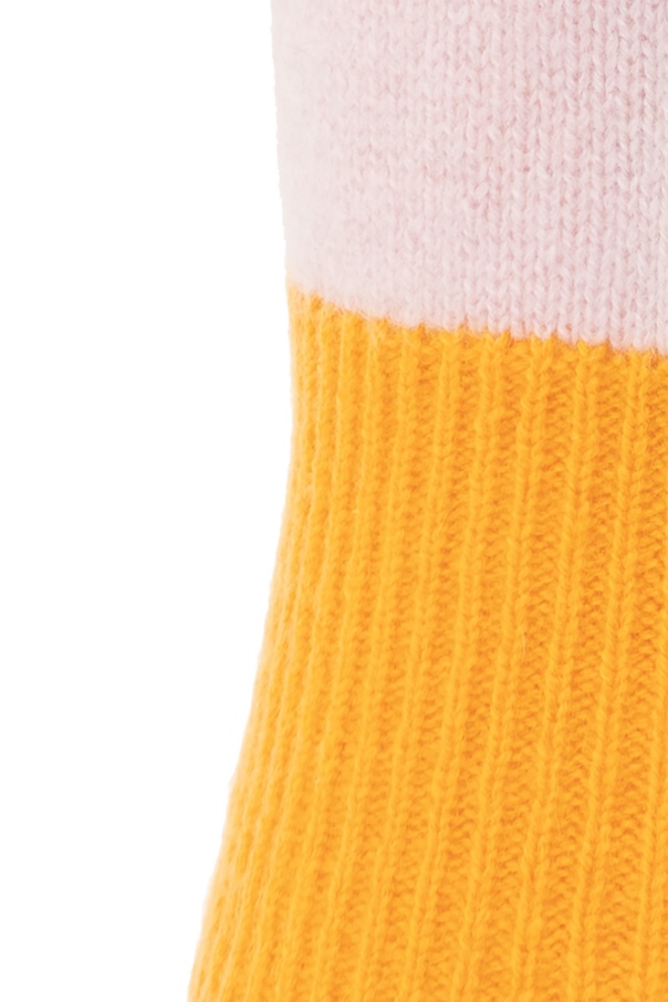 Marni Colour-block Cashmere Balaclava In Multicolor