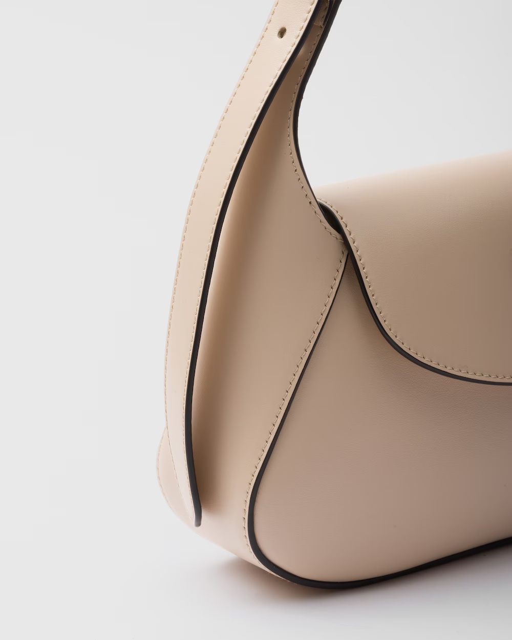 Prada Small Leather Shoulder Bag In Brown