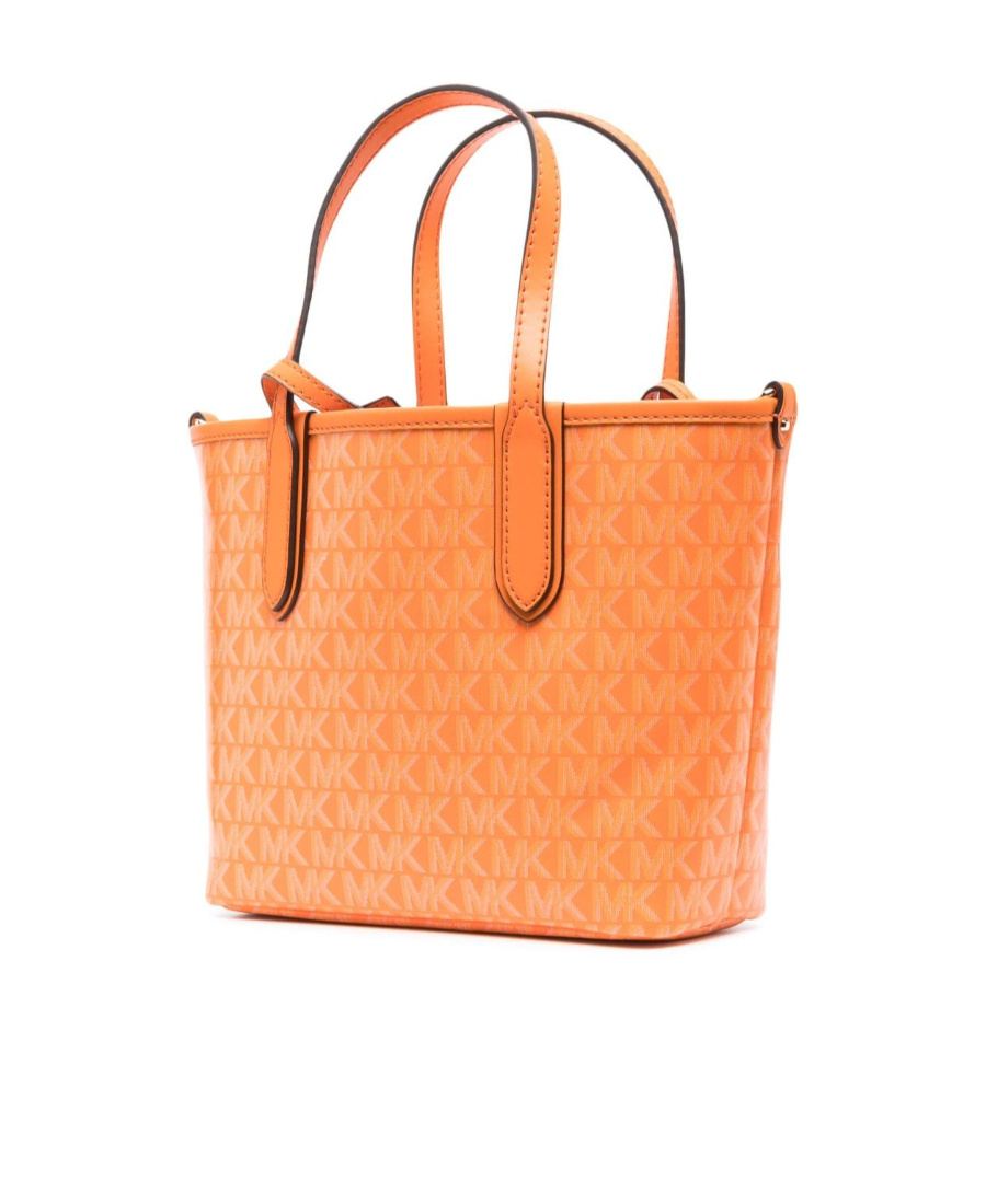 Michael Kors Small Logo-print Canvas Tote Bag In Orange