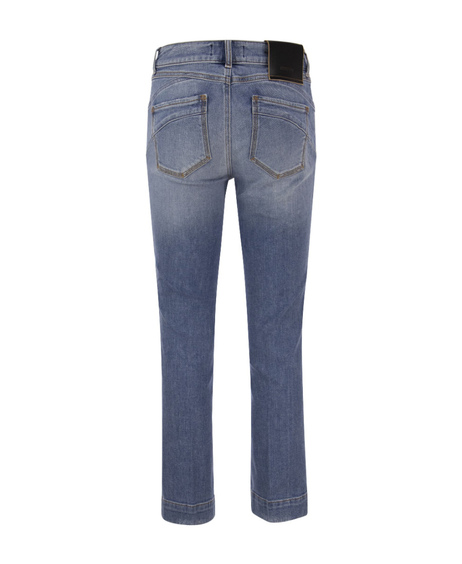 Sportmax Logo Patch Flared Jeans In Blue
