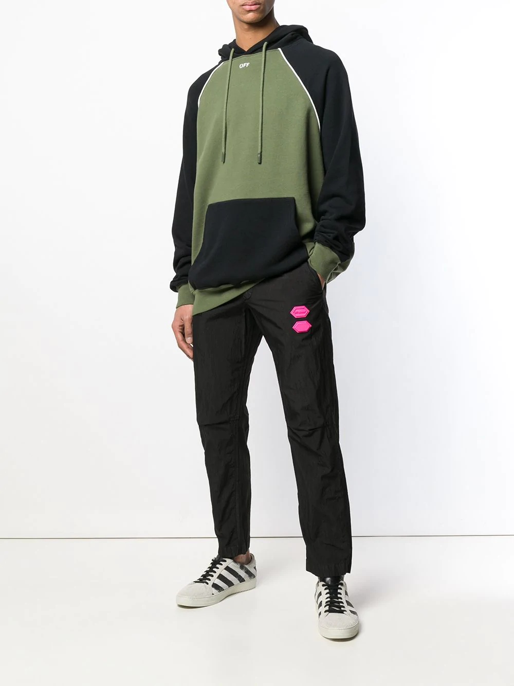 Off-white D-ring Belt Trousers In Black