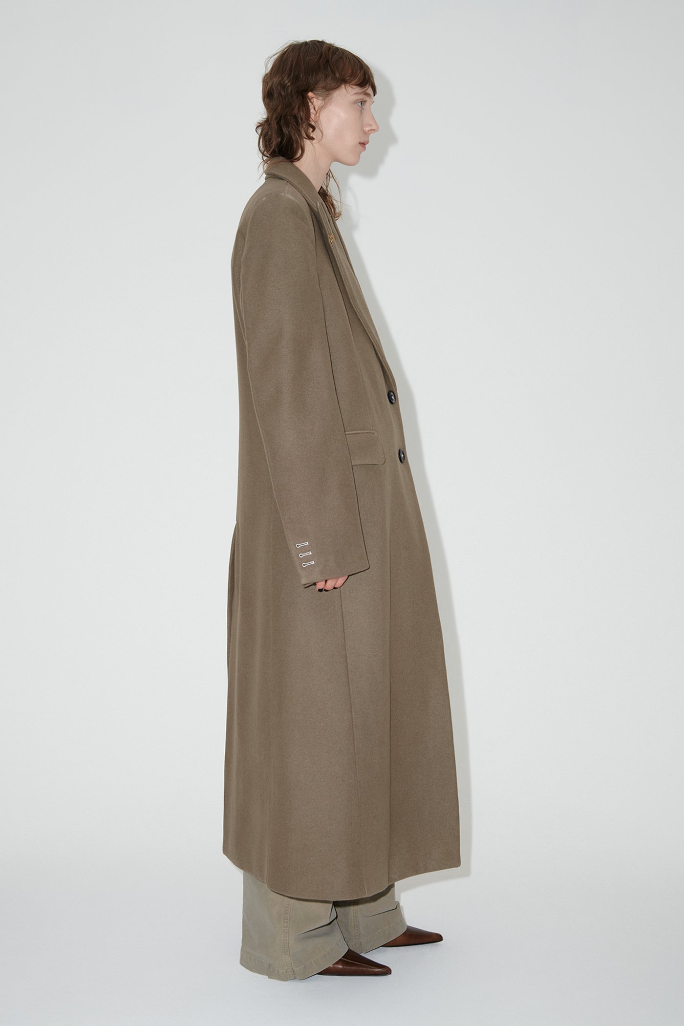 Our Legacy Single-breasted Wool Coat In Brown