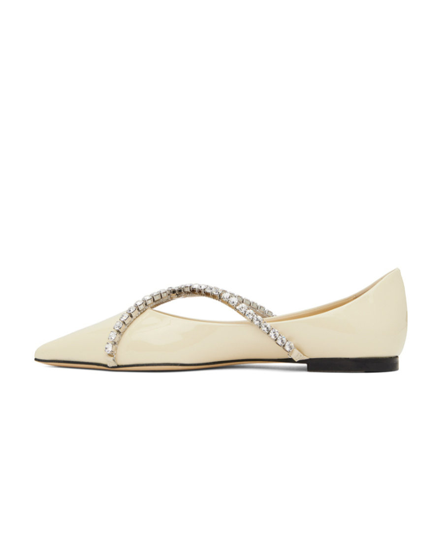 Jimmy Choo Pointed Ballet Shoes In Nude