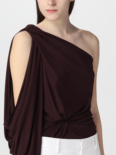 Saint Laurent One-shoulder Asymmetric Bodysuit In Black