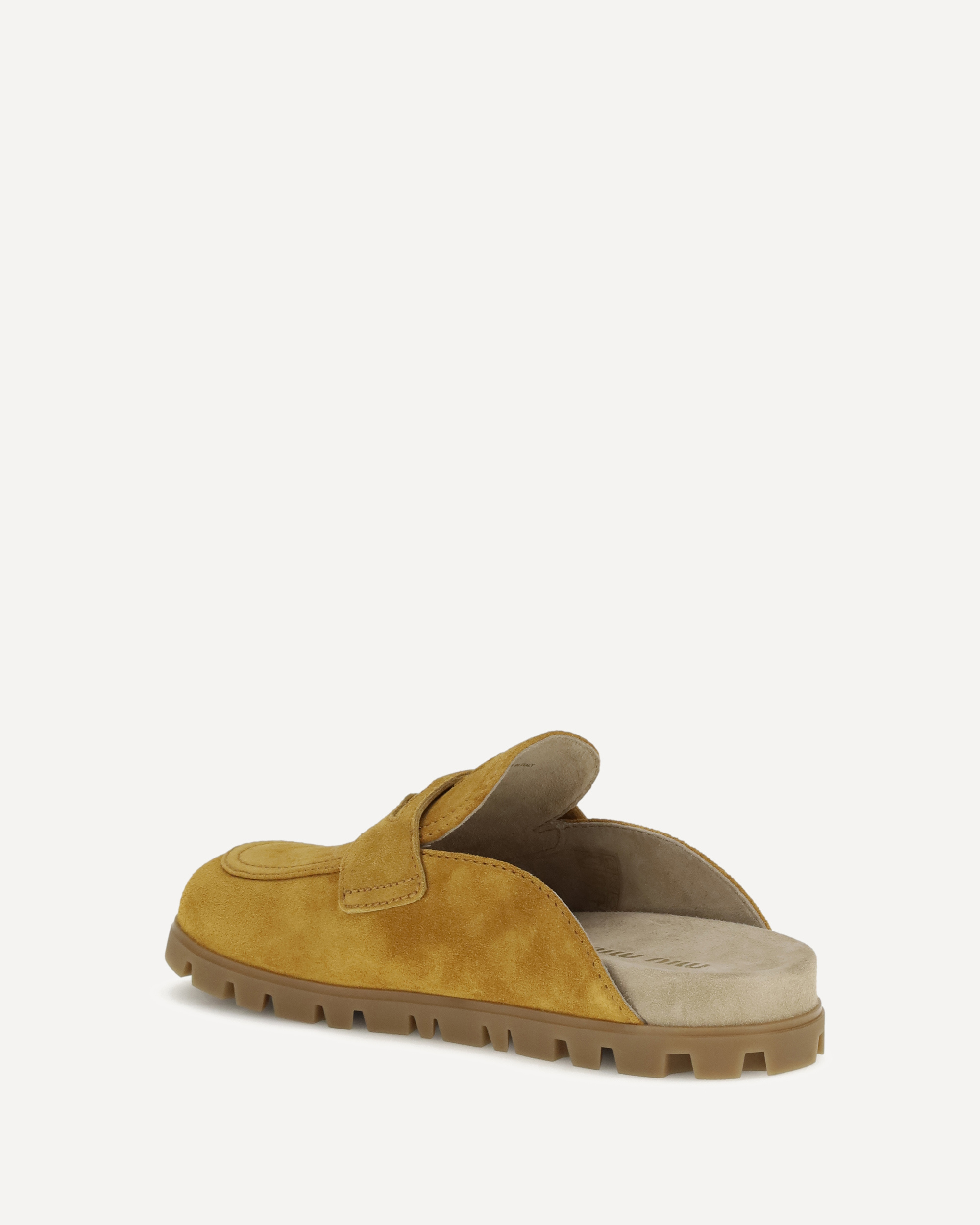 Miu Miu Round-toe Mules In Brown