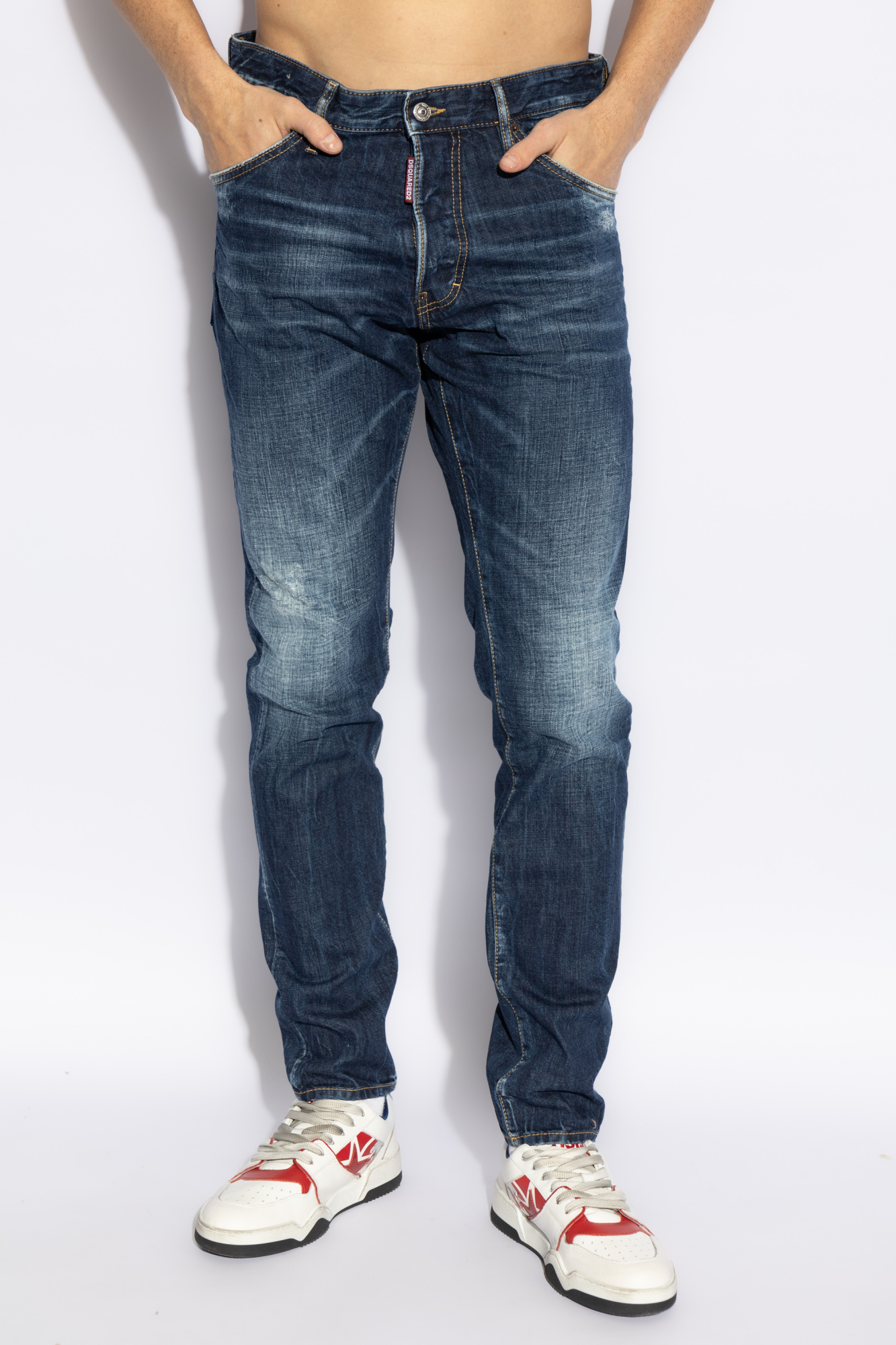Dsquared2 Belt-loop Jeans In Blue
