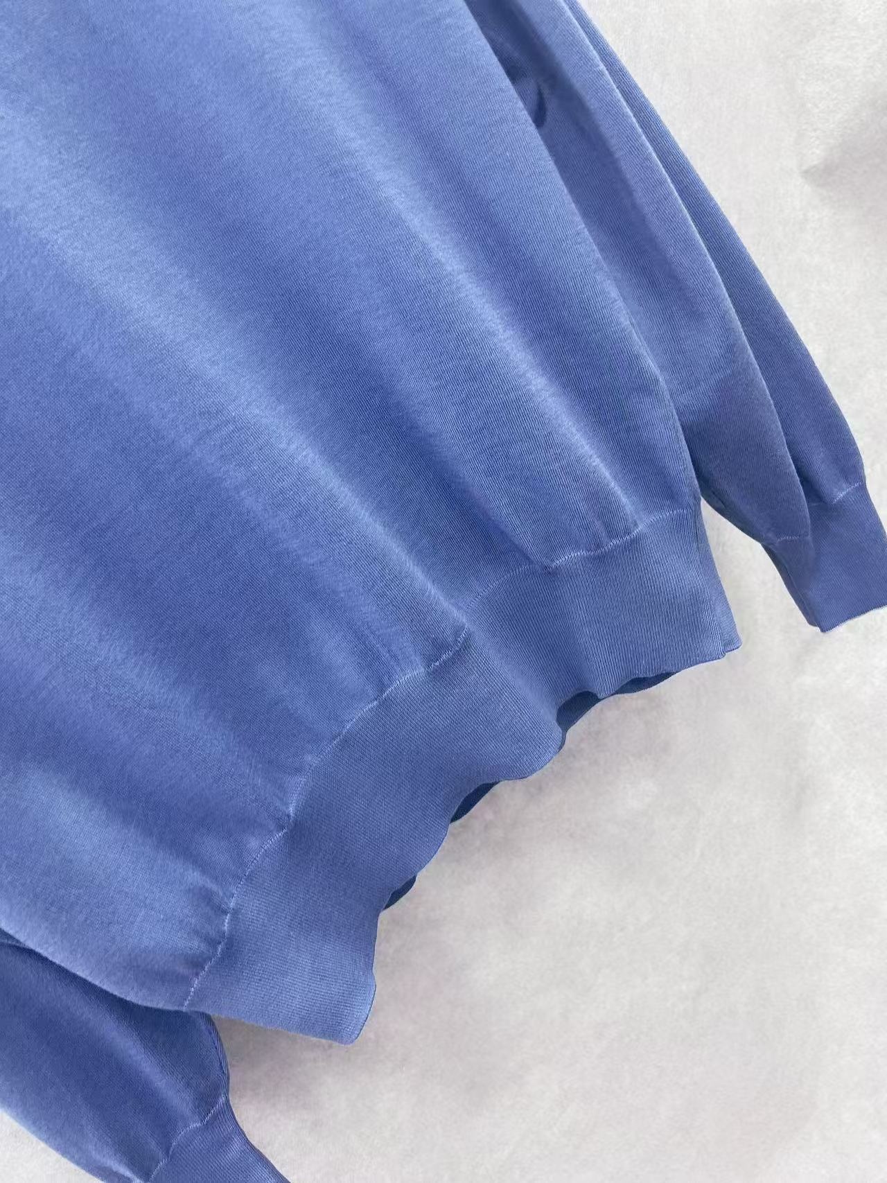 Brunello Cucinelli Long-sleeved Sweater In Blue