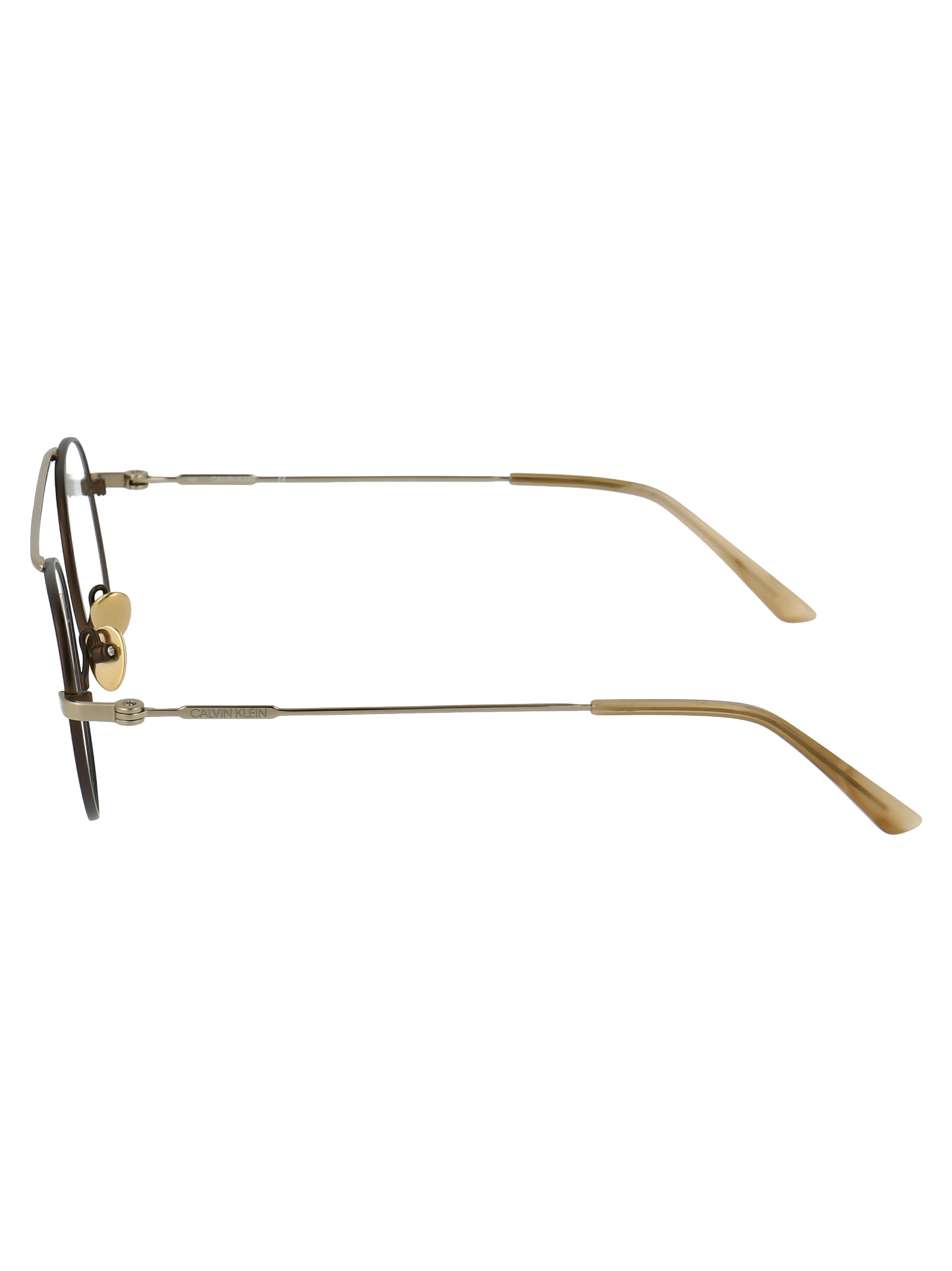 Calvin Klein Logo Flat Mirror In Nude