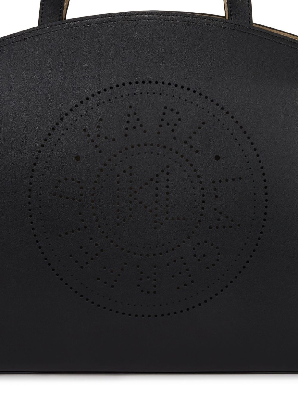 Karl Lagerfeld K/circle Perforated-design Tote Bag In Black
