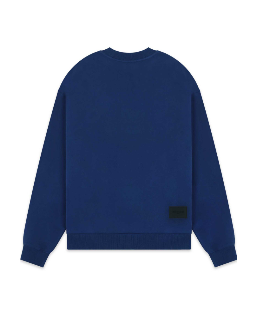 We11 Done Logo-print Cotton Sweatshirt In Blue