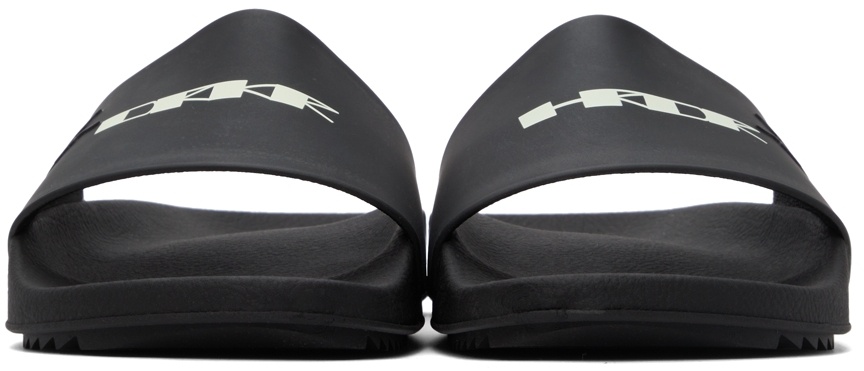 Rick Owens Drkshdw Logo Slippers In White