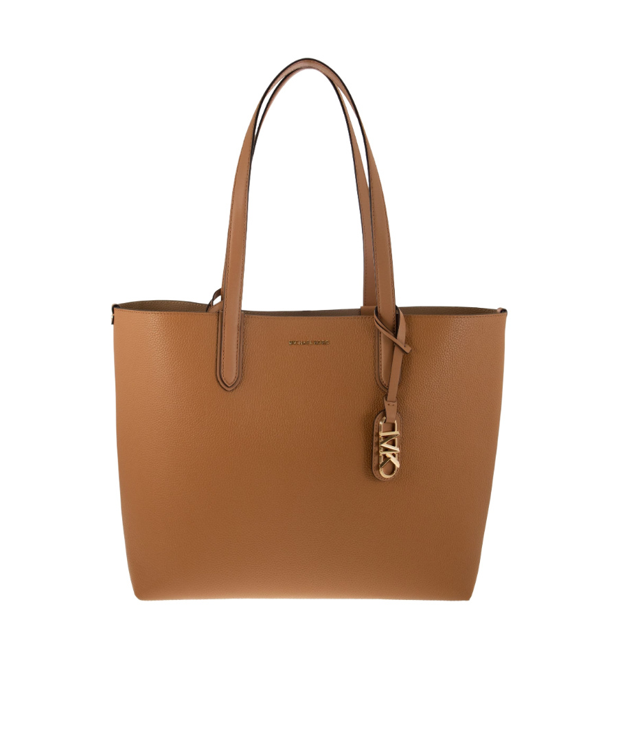 Michael Kors Large Eliza Logo-lettering Leather Tote Bag In Brown