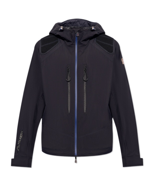 Moncler Zip-up Hooded Jacket In Black
