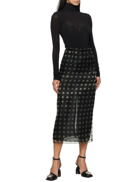 16arlington Semi-transparent Design Midi Skirt