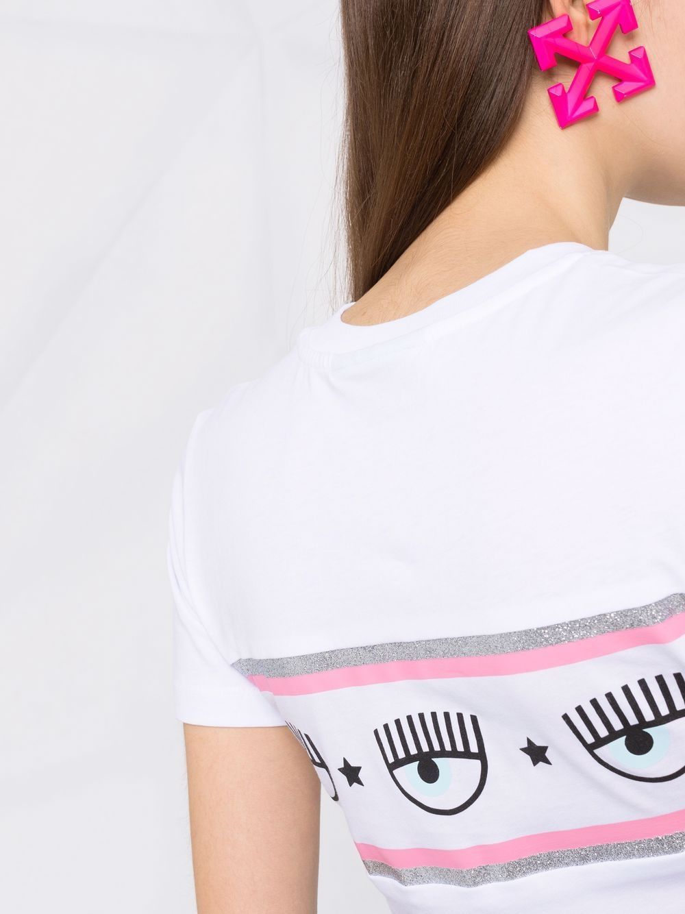 Chiara Ferragni Maxi Logomania Cotton T-shirt In White