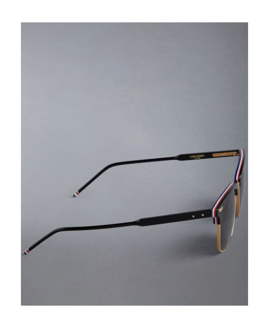 Thom Browne Clubmaster-frame Tinted Sunglasses In Black