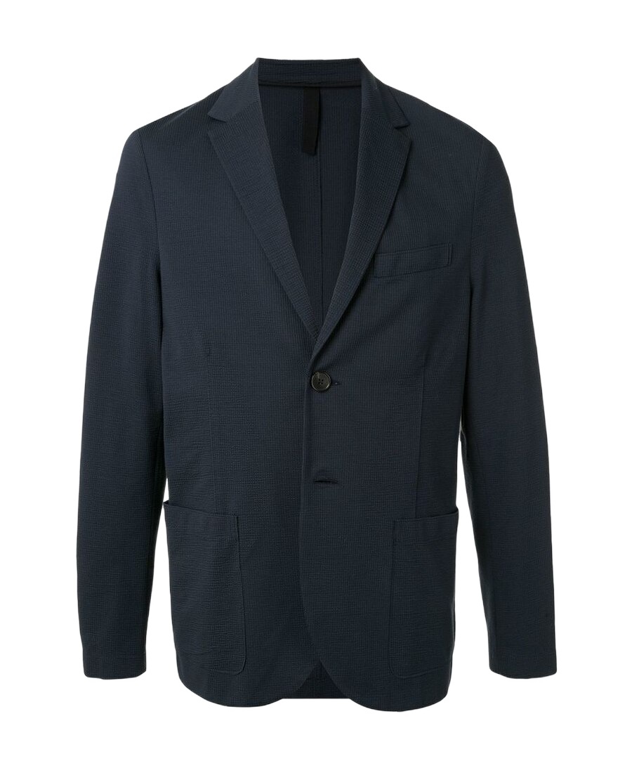 Harris Wharf London Textured Single-breasted Blazer In Blue