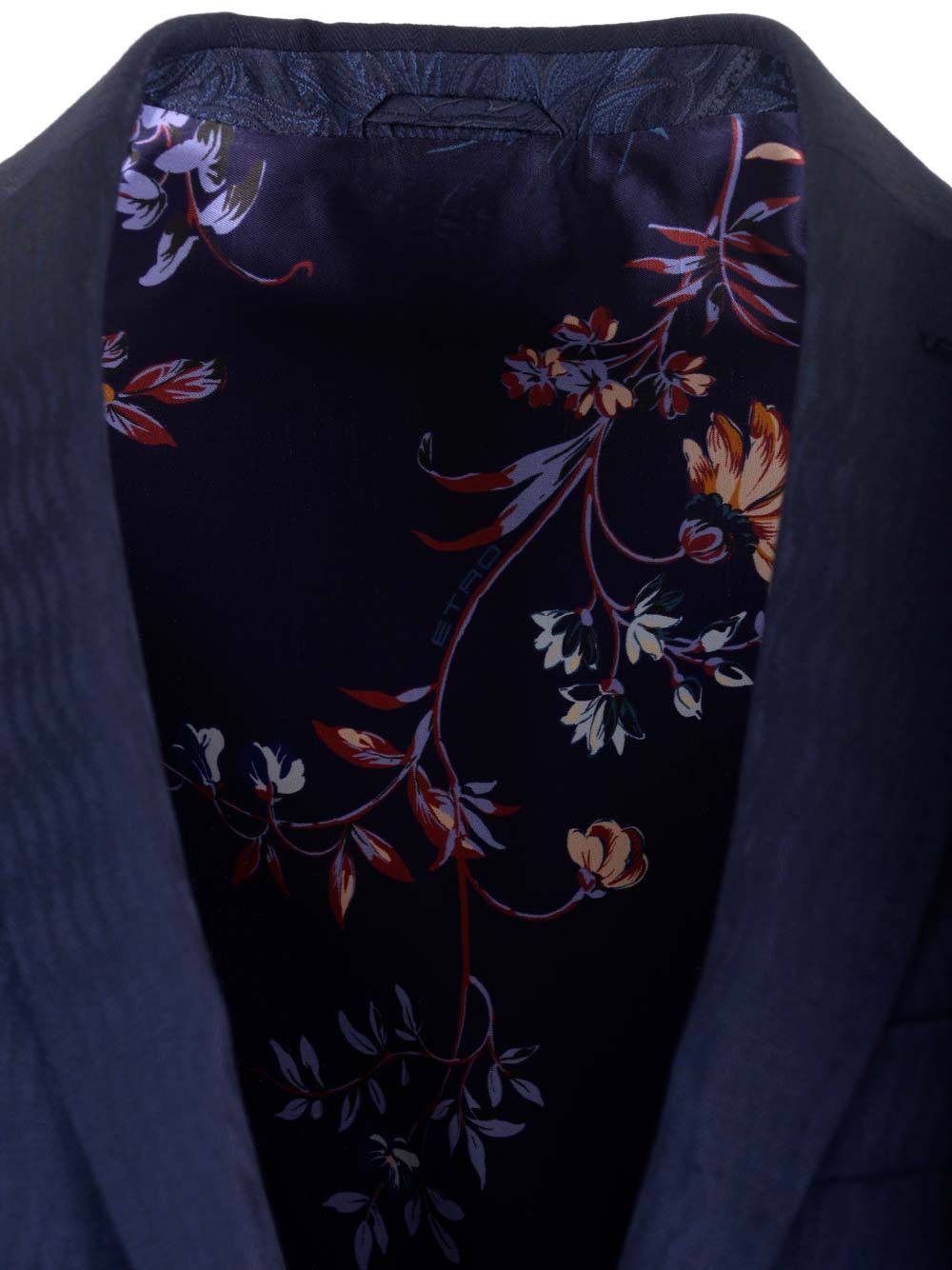 Etro Jacquard Wool Blazer In Black