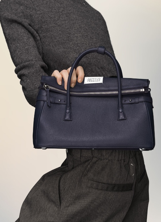 Maison Margiela Medium 5ac East West Fold-over Tote Bag In Blue