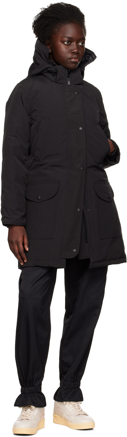 Canada Goose Trillum Logo-patch Parka Coat In Black
