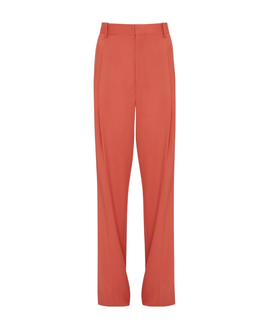 Victoria Beckham Single Pleat Trousers In Red