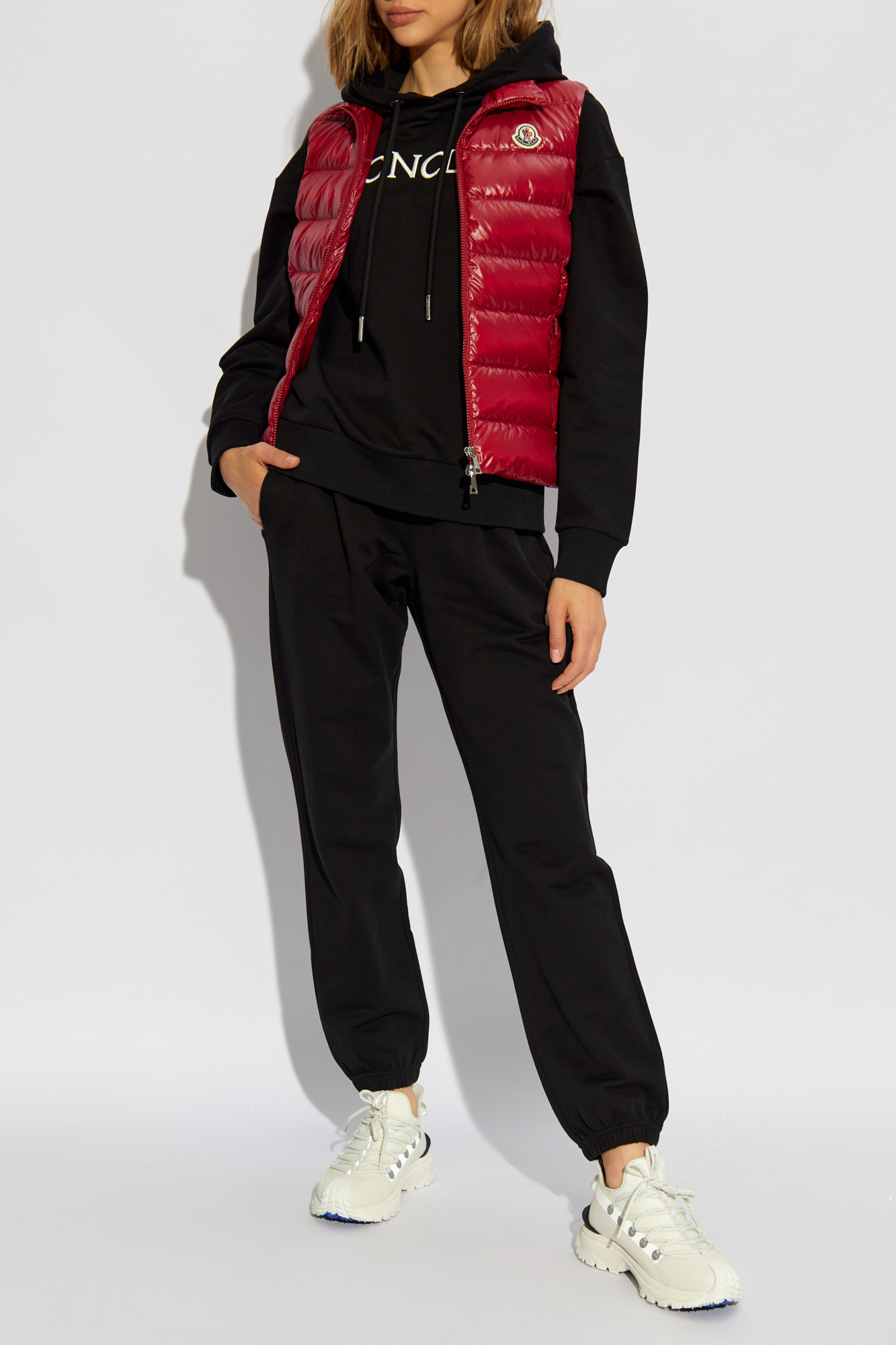 Shop Moncler Logo-patch Cotton Track Pants In Black